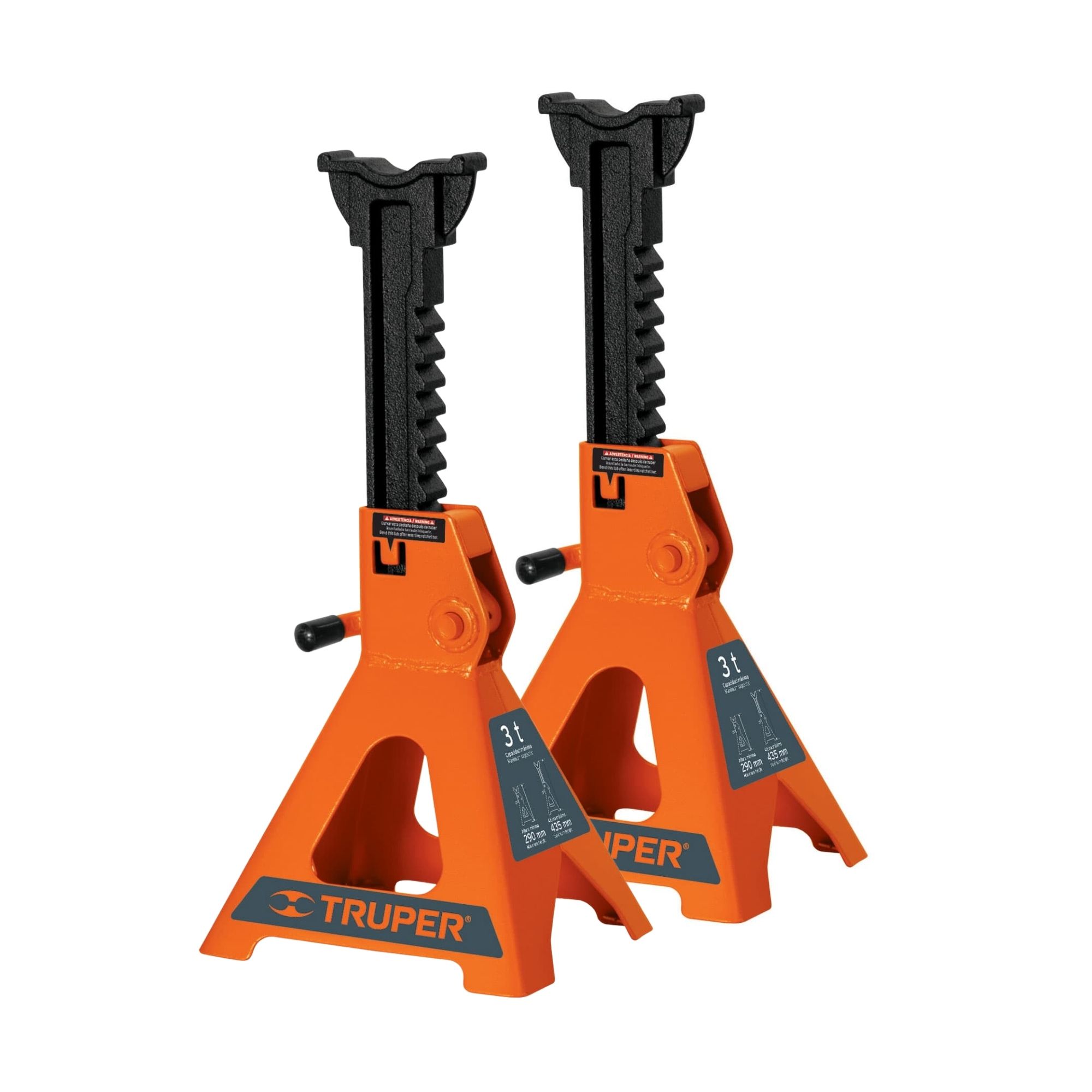 Caballete para auto 3 toneladas / 2 piezas, truper