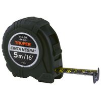 wincha contra impactos 5.m flexómetro cinta métrica Cinta Negra 25 mm