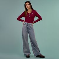 Jean Mujer Asimetrico Hypnotic Wide Leg