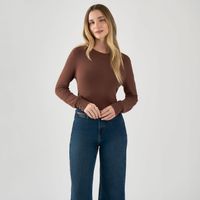 Chompa Mujer Rayon Mock Malabar Manga Larga
