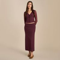 Falda Midi Mujer Mesh Amc