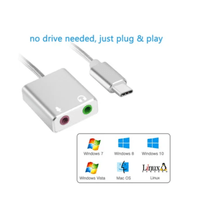 Tarjeta De Sonido Tipo C 7.1 Audio 3d Microfono Externo Usb