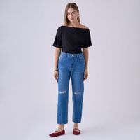 Jean Mujer Rasgado Hypnotic Mom Fit