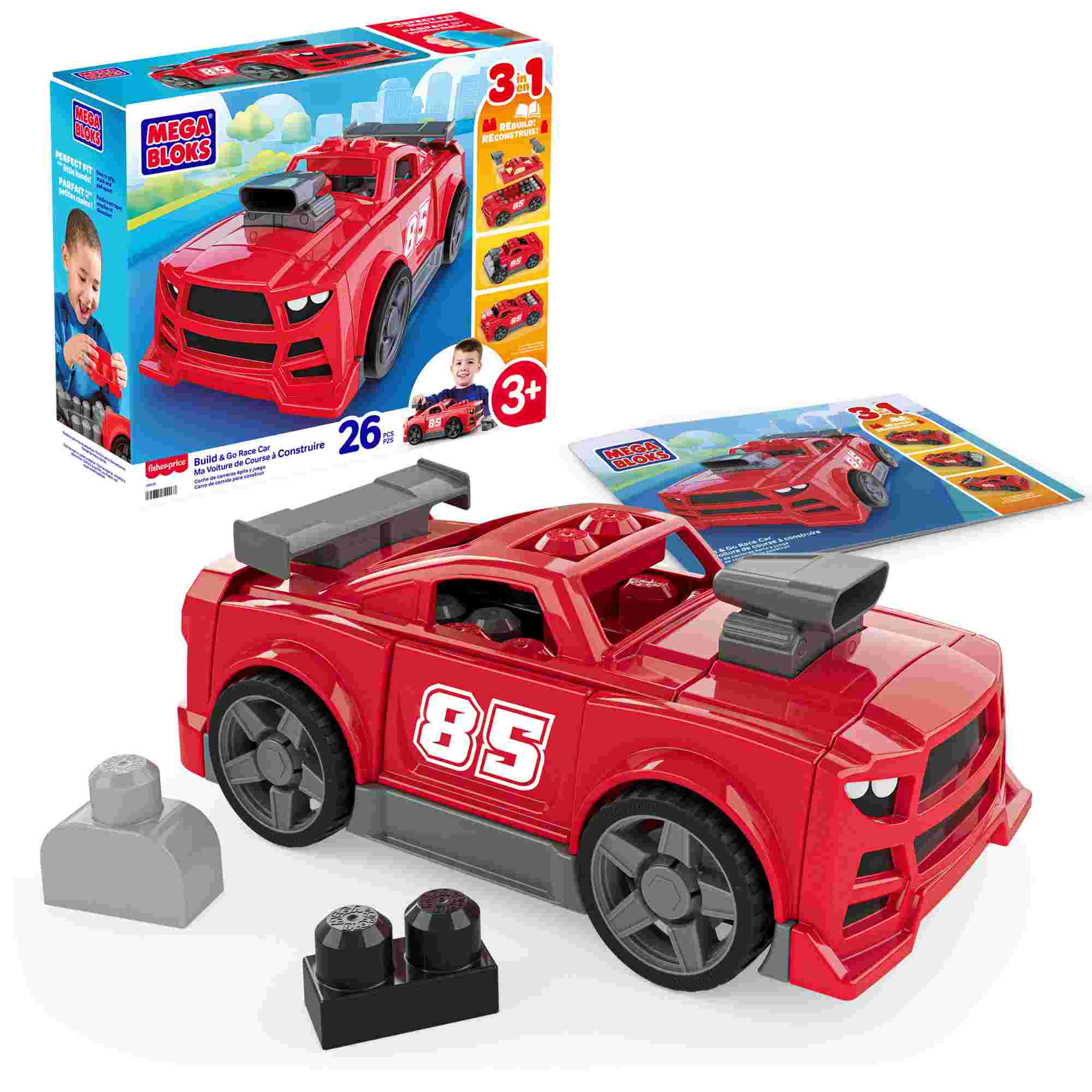 Bloques de Construcción MEGA BLOKS Auto Armable 3 en 1