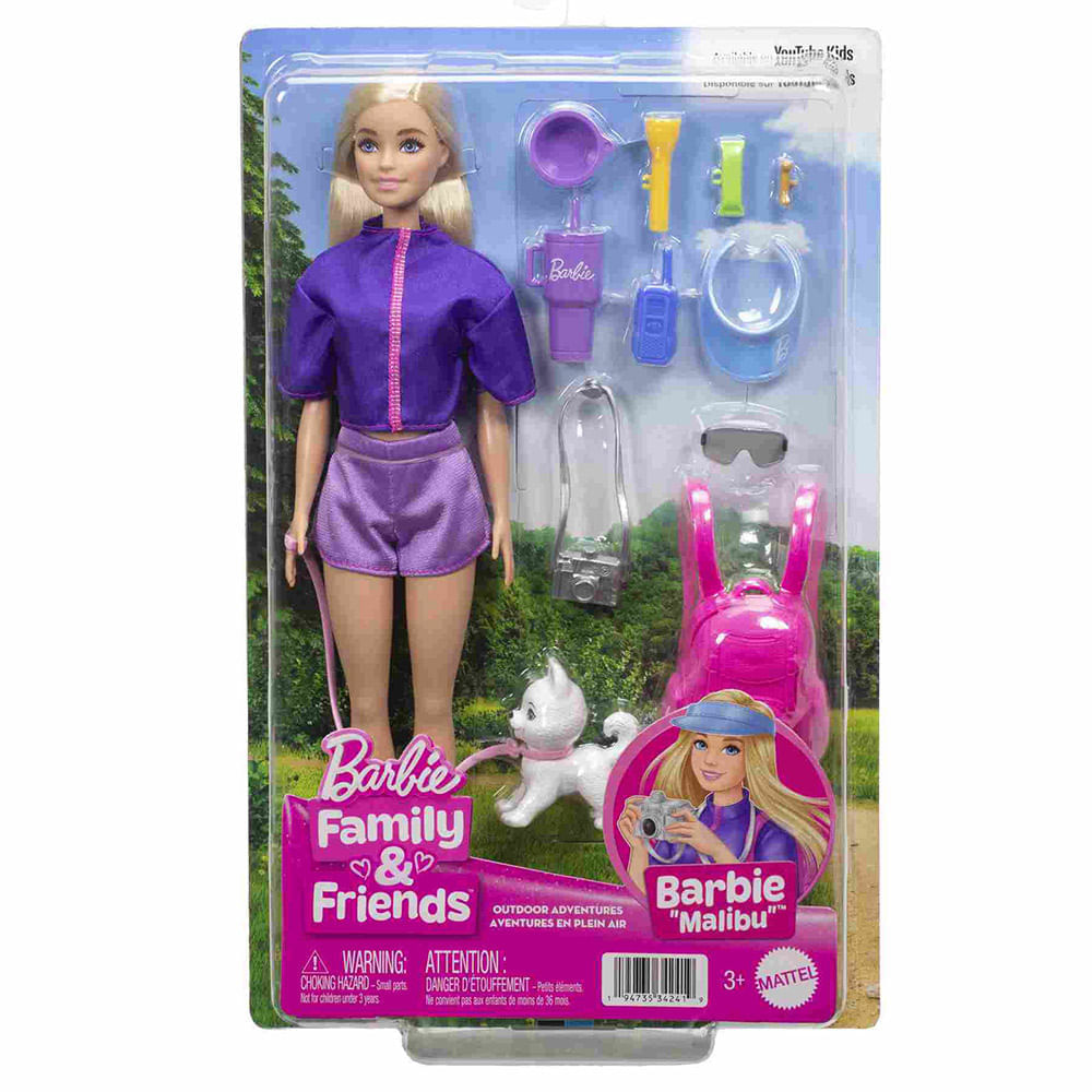 Muñeca BARBIE Malibú Mascotas y Accesorios
