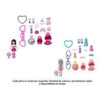 Set de Juego POLLY POCKET Llavero Fashion con Mini Muñeca