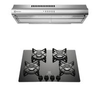 Cocina Empotrable a Gas 4 Quemadores Electrolux 60cm ETGZ24F0EPUB + Campana Extractora Empotrable Tradicional Electrolux 60cm EJSE242TBIS