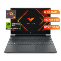 Laptop Gamer Victus 15.6"" AMD Ryzen 7 8GB 512GB NVIDIA GeForce RTX 3050 Plata 15-FB3018LA Win 11