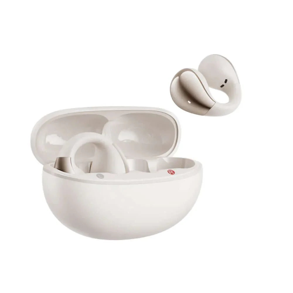 Audífonos Inálambricos QCY Crossky C30 blanco Open-ear Bluetooth 5.4 Batería 25h.