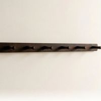 Perchero de Pared de Madera Marrón Oscuro 60 cm – 6 Ganchos Resistente Multiuso Hogar Oficina