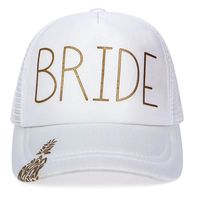 Gorra estilo trucker para la novia despedida de soltera bride dorado hojas