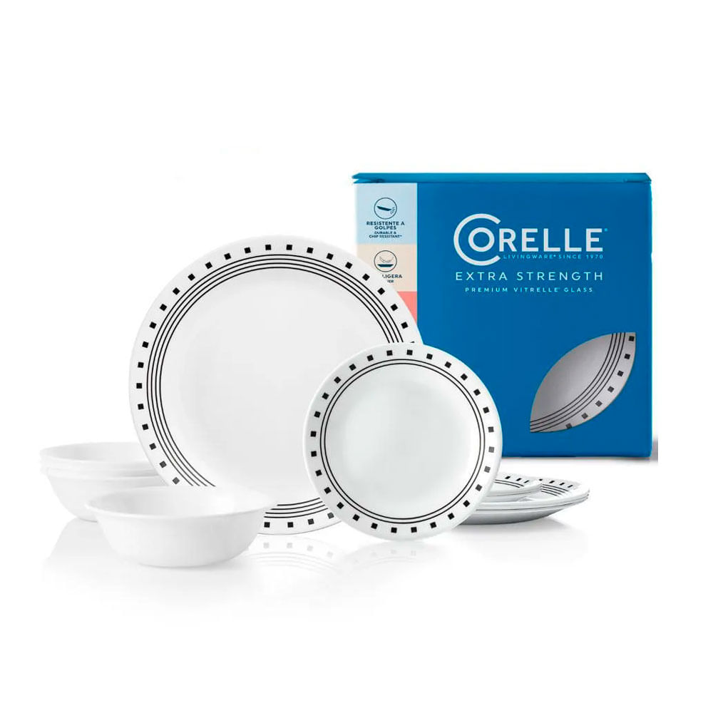 Vajilla Corelle 12 Piezas City Block