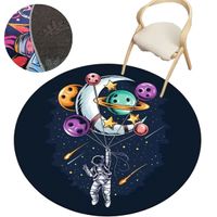 Alfombra Antialérgica Circular Decorativa Diseños de Astronauta G4