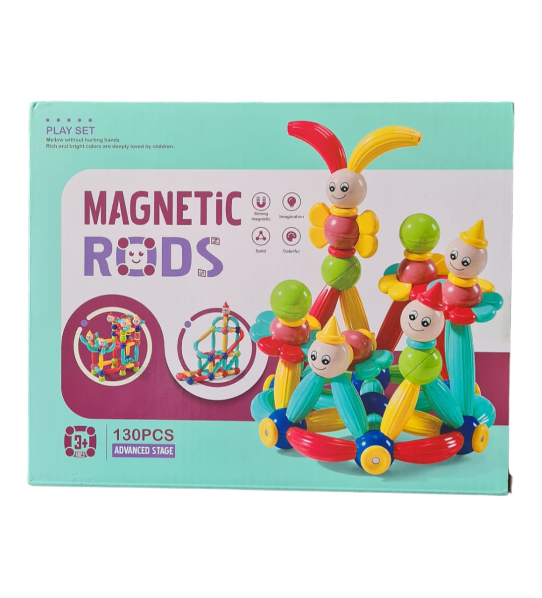 Juego Magnético de construcción de caritas 130 pcs