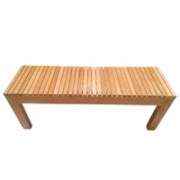 Banca Largo Silla Terraza Terracota En Madera Natural 150 cm de largo