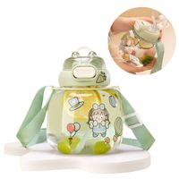 Tomatodo Portátil Estilo Kawaii De 1200 ml Con Stickers Verde