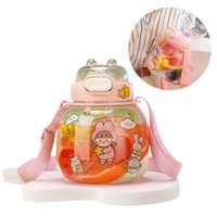 Tomatodo Portátil Estilo Kawaii De 1200 ml Con Stickers Rosado