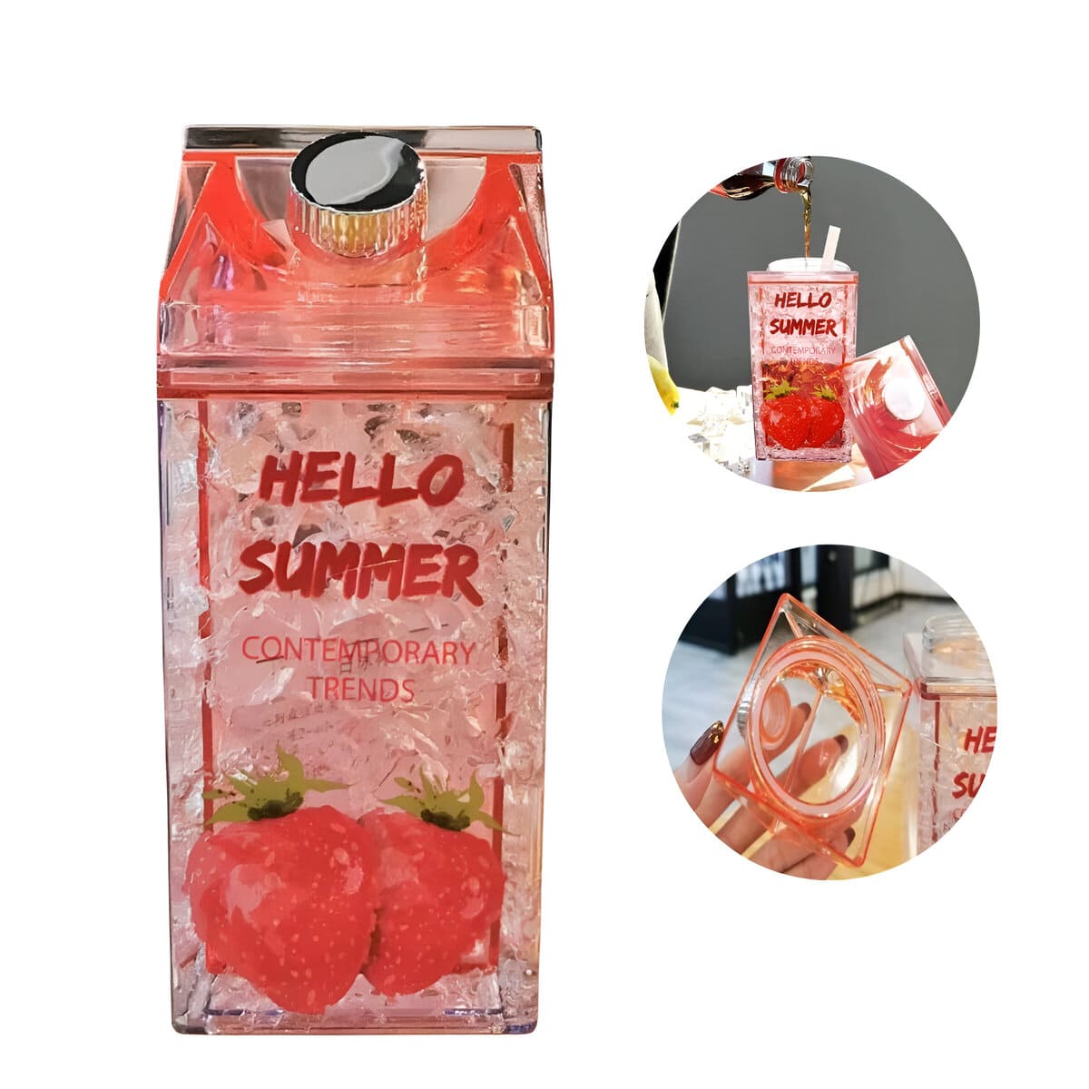 Tomatodo Con Gel Para Enfriar Tus Bebidas De 400 ml Rojo