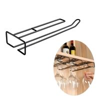 Soporte Organizador De Copas Multiuso De 1 Carril Negro