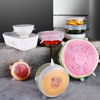 Set de 6 Tapas de Silicona Reutilizables
