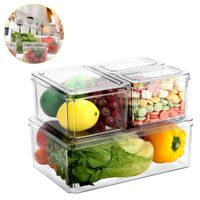 Set De 4 Tápers Organizadores Para Refrigerador Cocina