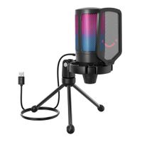 Fifine - Micrófono Ampligame A6V RGB USB Cardioide - Black
