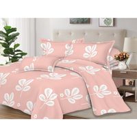 Juego de Sábanas 100% Suave Algodón 2Plazas 4 Piezas 2000 Hilos Rosa Blanco