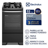 Cocina Electrolux 4 hornillas 52 cm F4EGB