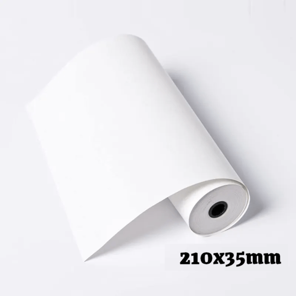 Paquete 5 rollos A4 contómetro papel térmico 210x35mm 55gr
