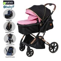 Coche Cuna Moisés de Lujo SATURNO EB126-1 Rosado