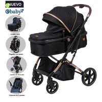 Coche Cuna Moisés de Lujo SATURNO EB126-1 Negro