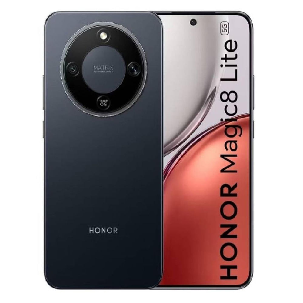 Celular Honor Magic 8 Lite 5G 512GB, 8GB RAM, cámara trasera 108MP y frontal 16MP, 6.79"", negro medianoche