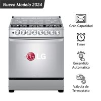 Cocina A Gas 6 Hornillas Gran Capacidad Acero Inoxidable LG LRGZ5255S