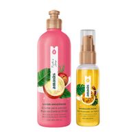 Pack Crema para Peinar AMARÁS Largo Amazónico Frasco 300ml + Óleo AMARÁS Reparación Divina Frasco 60ml