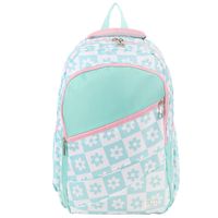Mochila 3 Cierres Flores Aqua CLASS&WORK