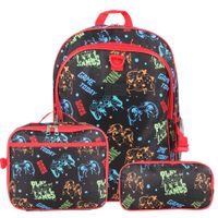 Set x3 Mochila, Lonchera y Cartuchera Gamer CLASS&WORK