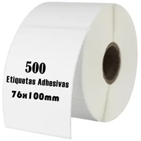 Rollo 500 Etiquetas Termica Adhesiva 76x100mm