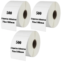 Etiqueta Termica Adhesiva 76x100mm Pack 3 Rollos