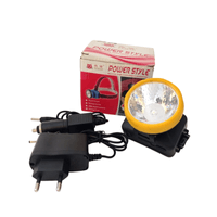 LINTERNA LED FRONTAL RECARGABLE Y A PILAS AA AMARILLO