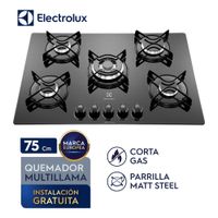Cocina Empotrable a Gas 5 Quemadores Electrolux Triple Llama 75Cm ETGZ30T0EPUB