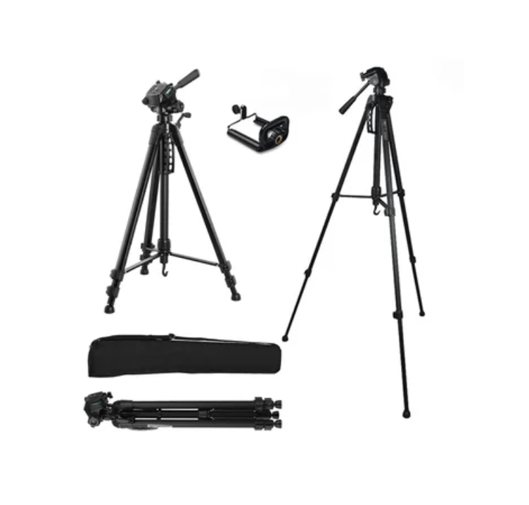 Tripode Camara Celular 3 Secciones 1.57m + Funda + Soporte 3540