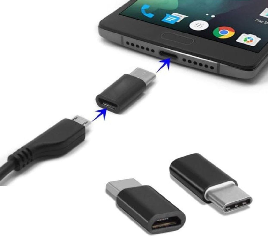 Adaptador Micro Usb V8 Hembra A Usb Tipo C 3.1 Macho Otg