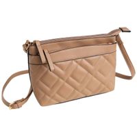Cartera Acolchada Color Beige SINGULAR