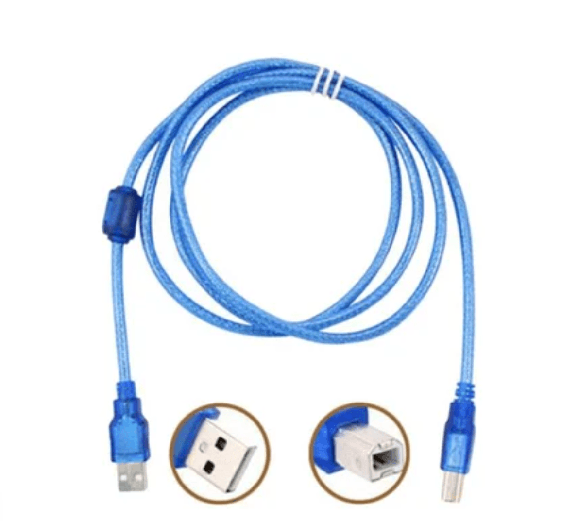 Cable Para Impresora Escaner Usb 2.0 3 Metros - Azul