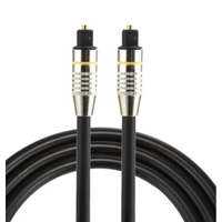 Cable Audio optico Digital Fibra Óptica 1.5 Metros Od 6.0m Macho Negro