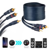 Cable de audio Plug 3.5mm a 2 RCA Macho 10 Metros TRAUTECH
