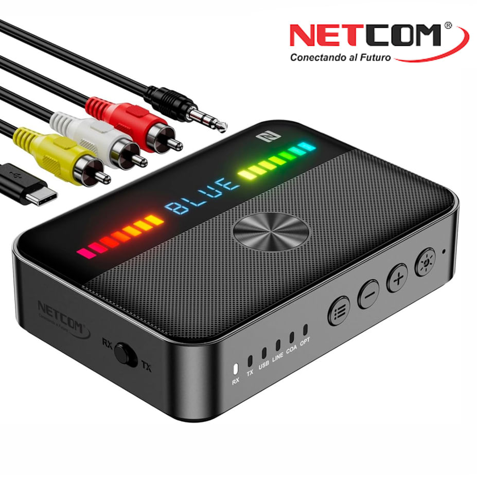 Adaptador Bluetooth 5.3 Dual Trasmisor y Receptor convertidor optico