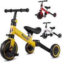 Triciclo de 3 llantas montable con pedal para manejar - Amarillo