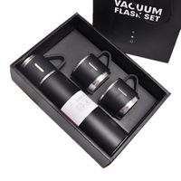 Set de 4 Pz Termo de Acero Inoxidable 500 ml Taza - Negro