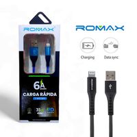 Cable Romax Lightning A Usb De 1.2 Metros (6A)